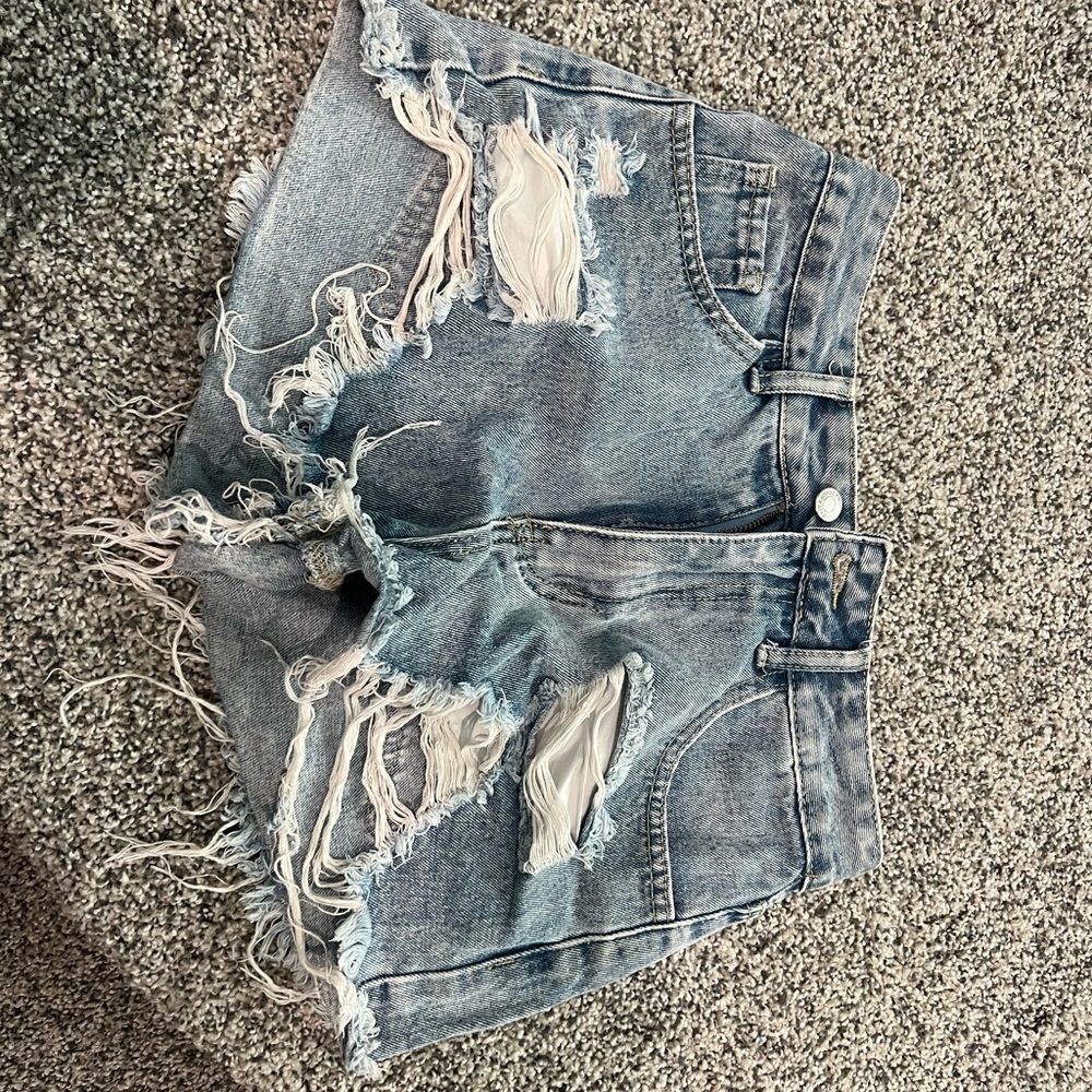 Distressed Denim Women Shorts